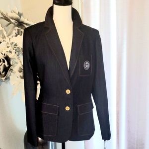 TOMMY HILFIGER 2-BUTTON CHAMBRAY DENIM BLAZER NWT